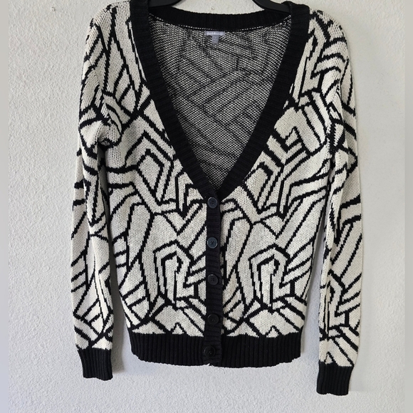Charlotte Russe Womens Cardigan Sz S Aztec Print Knit Button Up Art Grannycore - Picture 9 of 11